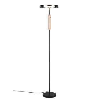 Lampadar Trio CELESTE, metal, sticla, negru, fumuriu, LED, 15W, 1750lm, 3000K - Trio-454910132