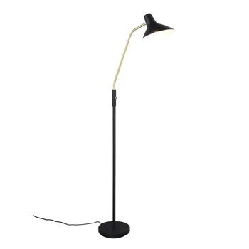 Lampadar Trio TRAVELLER, metal, negru, auriu, E27 - Trio-463400180