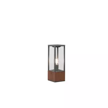 Lampadar exterior Trio GARONNE lemn, sticla, maro, transparent, E27, IP44 - 501860130