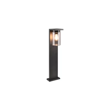 Lampadar exterior Trio ARDILA metal, sticla, negru, transparent, E27, IP44 - 511660132