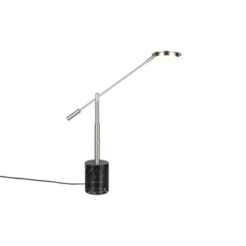 Veioza Trio FIORE  marmura, metal, negru, crom, LED, 10W, 1200lm, 2300K-3000K-4000K - Trio-554610107
