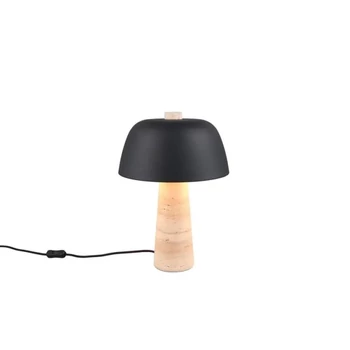 Veioza Trio TIMBA piatra, metal, maro, negru, E27 - Trio-567800232