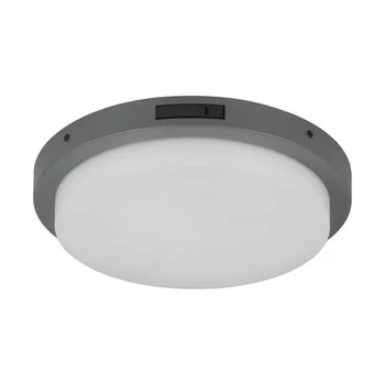 Plafoniera exterioara cu senzor Trio BERMEJO metal, plastic, antracit, alb, LED, 14W, 2300-3000-4000K, 1450Lm, IP54 - 630369142