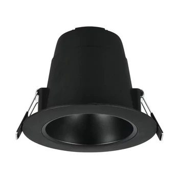 Spot incastrabil Trio VIRUNGA metal, plastic, negru, LED, 6W, 2300-3000-4000K, 900Lm,IP44 - 635410132