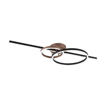 Plafoniera Trio MONTILLA metal, acril, negru, maro, alb, LED, 54W, 2700-6000K, 6300Lm - 643010302