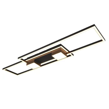 Plafoniera Trio FIATO, metal, negru, LED, 37W, 4300lm, 2700K-6500K - Trio-647710432