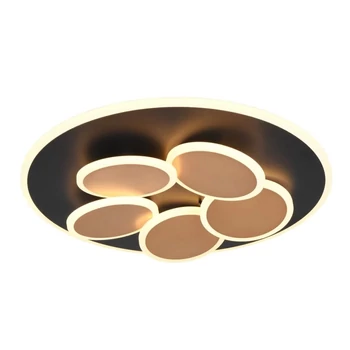 Plafoniera Trio MANDALA, metal, negru, auriu, LED, 35W, 4200lm, 2700K-6500K - Trio-653210680