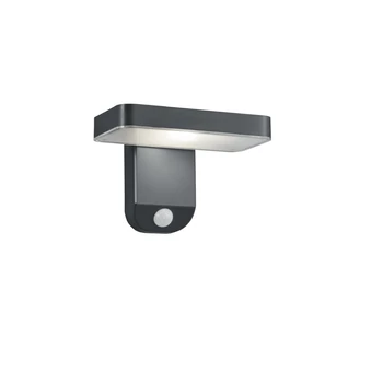 Aplica de perete exterioara cu senzor Trio ESQUEL plastic, antracit, LED, 3000K, 4.5W, 290lm, IP44 - R22261142