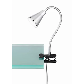 Veioza cu clema Trio ARRAS plastic, metal, gri, crom, LED, 3000K, 4W, 400lm - R22711187