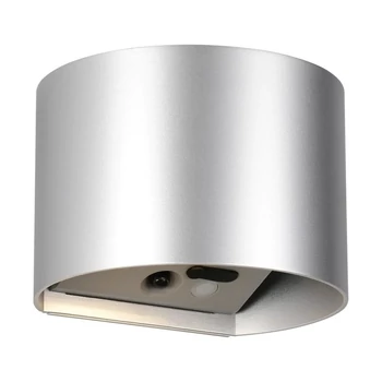 Aplica de perete de exterior cu senzor Trio GENIE metal, gri, 2W, 3000K, 300Lm, IP44 - R24161687