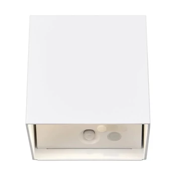 Aplica de perete de exterior cu senzor Trio GENIE metal, alb, 2W, 3000K, 300Lm, IP44 - R24169631