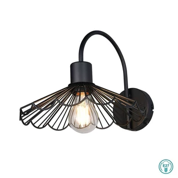 Aplica de perete Trio MARGARITA metal, negru, E27 - R26431732