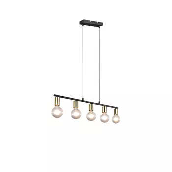 Pendul Trio VANNES metal, negru, alama, E27 - R30185008