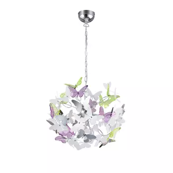 Pendul Trio BUTTERFLY metal, plastic, crom, multicolor, G9 - R30214017