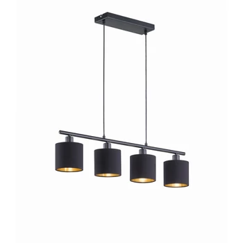 Pendul Trio TOMMY metal, tesatura, negru, E14 - R30334079