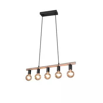 Pendul Trio EINAR metal, canepa, negru, maro, E27 - R30605032