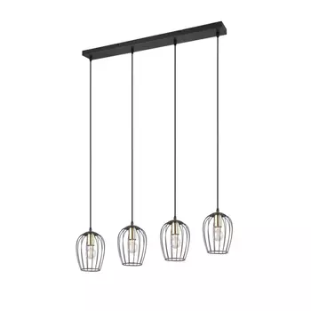 Pendul Trio GRID metal, negru, E27 - R31374032