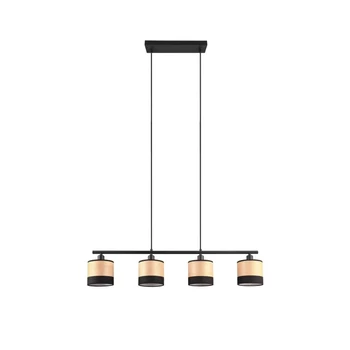 Pendul Trio BOLZANO metal, plastic, negru, maro, E14 - R31664032