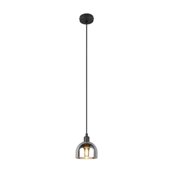 Pendul Trio MOLLY, metal, sticla, negru, crom, E14 - Trio-R31861032