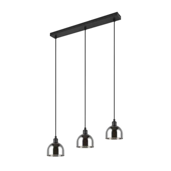 Pendul Trio MOLLY, metal, sticla, negru, crom, E14 - Trio-R31863032