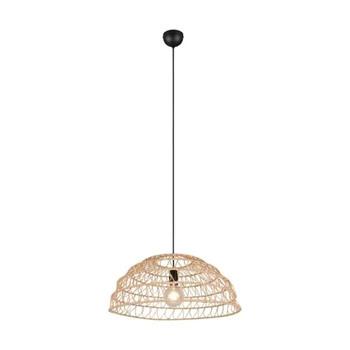 Pendul Trio PAULETTE hartie, negru, maro, E27 - Trio-R36141026