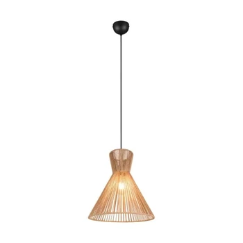 Pendul Trio ROSALIE metal, hartie, negru, maro, E27 - Trio-R36191036
