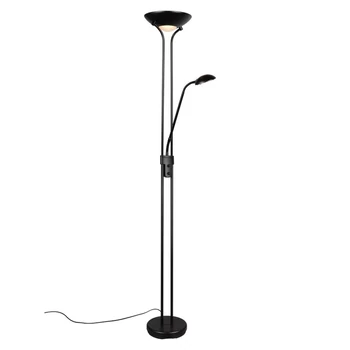 Lampadar Trio SPOCK, metal, sticla, negru, alb, LED, 19W+5W, 2200lm+500lm, 3000K - Trio-R42292132