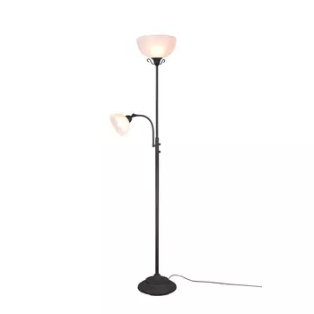 Lampadar Trio COUNTRY metal, sticla, rugina, alb, E27+E14 - R46322024