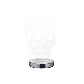 Lampa decor Trio SKULL metal, acril, crom, transparent, LED, 3000K-4000K-6500K, 7W, 600lm - R52461106