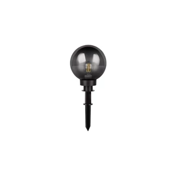 Lampa decor exterior Trio BOLO plastic, negru, fumuriu, E27, IP44 - R57042054