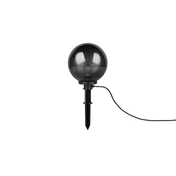 Lampa decor exterior Trio BOLO plastic, negru, fumuriu, E27, IP44 - R57043054