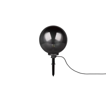 Lampa decor exterior Trio BOLO plastic, negru, fumuriu, E27, IP44 - R57044054