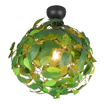 Plafoniera Trio LEAVY, metal, plastic, negru, verde, E27 - Trio-R60461015