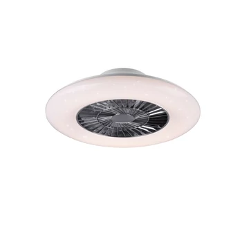 Lampa cu ventilator Trio VISBY plastic, crom, alb, LED, 3000K-6500K, 39.6W, 3900lm - R62402106