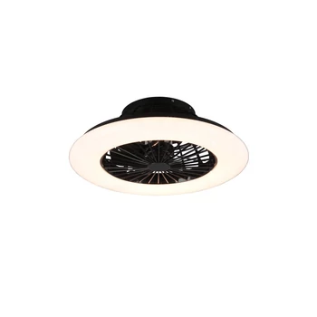 Lampa cu ventilator Trio STRALSUND metal, plastic, negru, alb, LED, 3000K-6500K, 26.8W, 2600lm - R62522132