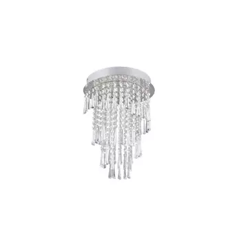 Plafoniera Trio POMP metal, acrill, crom, transparent, LED, 2700K - 6500K, 18W, 2400lm - R67341106