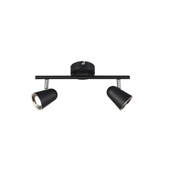 Spot Trio TOULOUSE metal, plastic, negru, LED, 3000K, 2x3.5W, 800lm - R82122132