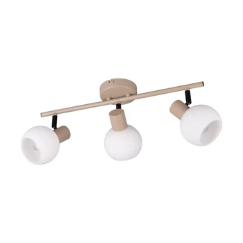 Plafoniera Trio BOBA metal, sticla, bej, alb, E14 - R86373043