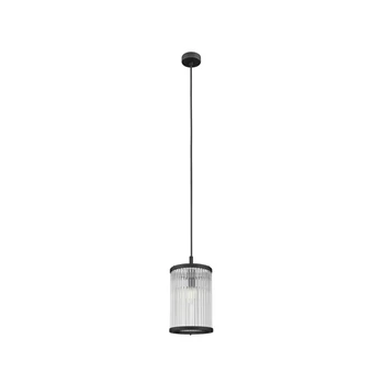 Pendul Zuma Sergio metal,sticla,negru,transparent,E14 - ZU-P0528-01F-P7AC