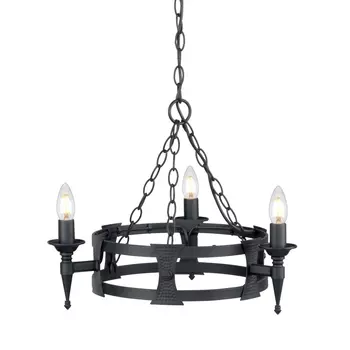 SAXON - Elstead - ELS-SAX3-BLK - Candelabru