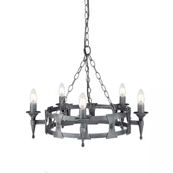 SAXON - Elstead - ELS-SAX5-BLK-SIL - Candelabru