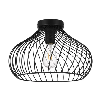 Plafoniera Eglo STAVERTON, dulie E27, nu contine becul, IP20, baza din otel negru | Eglo-32469