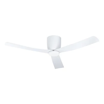 Ventilator Eglo LERICI, LED integrat inclus, IP20, baza din otel alb mat, abajur acril laptos | Eglo-35087