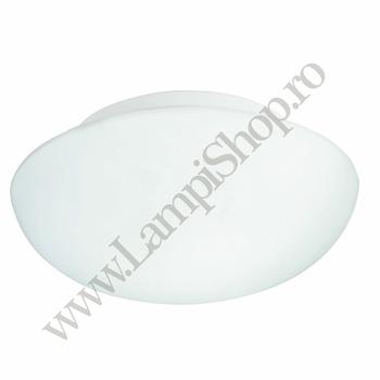 Plafoniera Eglo ELLA, dulie E27, nu contine becul, IP20, baza din otel alb, abajur sticla opal mat alb | Eglo-83404