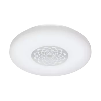 Plafoniera Eglo CAPASSO-Z, LED integrat inclus, IP20, baza din otel alb, abajur plastic alb-crom | Eglo-900008