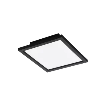 Plafoniera Eglo SALOBRENA-Z, LED integrat inclus, IP20, baza din aluminiu negru, abajur plastic alb | Eglo-900049