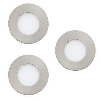 Spot incastrabil Eglo FUEVA-Z, LED integrat inclus, IP20-44, baza din otel nichel satinat, abajur plastic alb | Eglo-900111