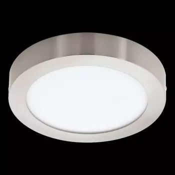 Plafoniera Eglo FUEVA-Z, LED integrat inclus, IP44, baza din otel nichel satinat, abajur plastic alb | Eglo-900114