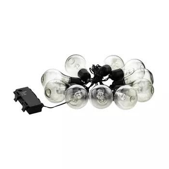 Ghirlanda Eglo LIBISA, LED integrat inclus, IP44, abajur plastic transparent negricios | Eglo-900299