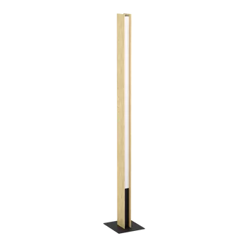 Lampadar Eglo ANCHORENA-Z, LED integrat inclus, IP20, baza din otel-lemn negru-maro, abajur plastic alb | Eglo-900392